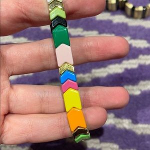 Multicolored arrow beaded bracelet
